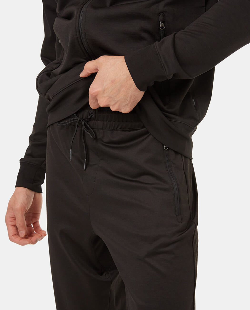 Black Sustainable Stretchy Knit Pant